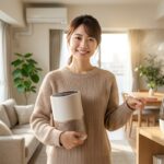 家電ガイド運営者leadが、空気清浄機と加湿器を併用して快適なリビングを作るコツを紹介する。