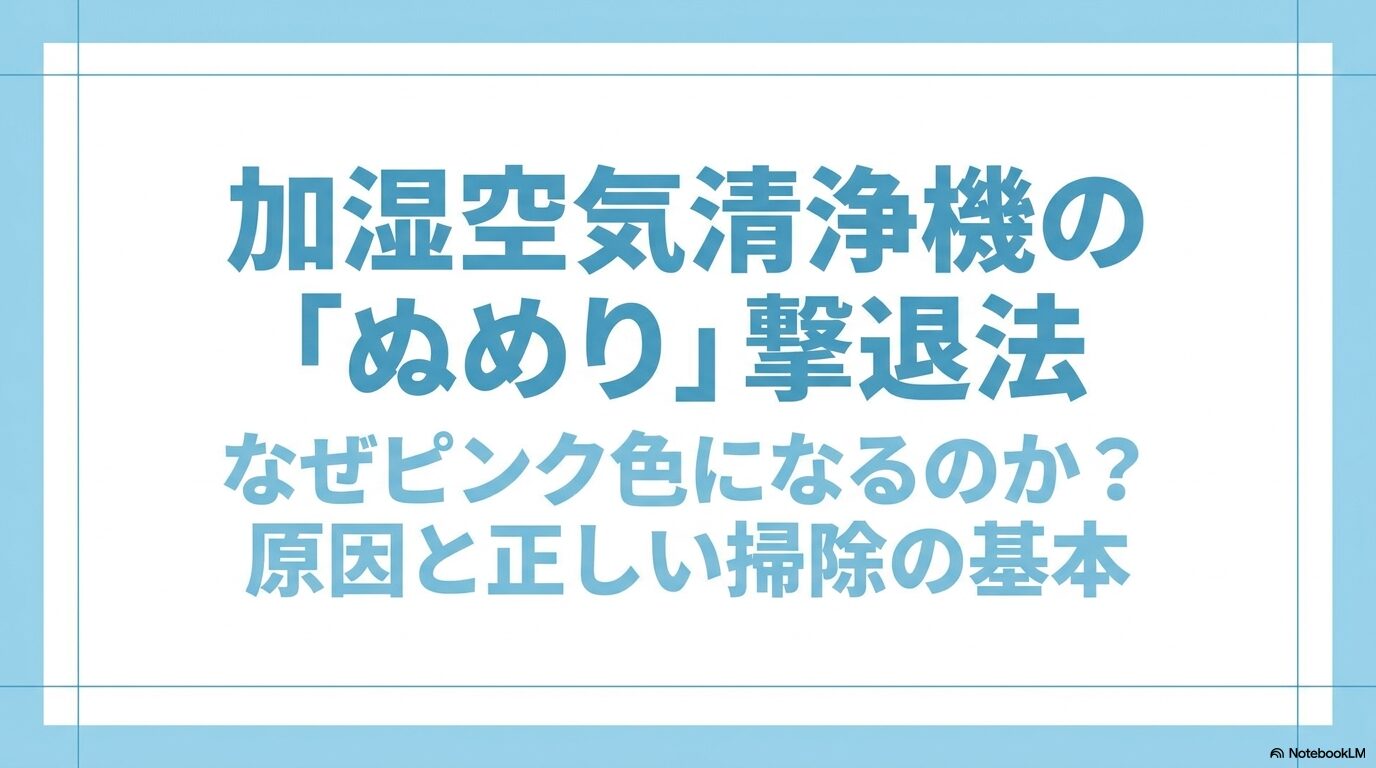 加湿空気清浄機のピンク色のぬめり原因と正しい掃除の基本