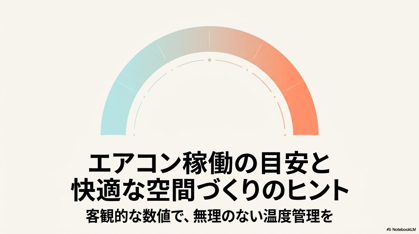 エアコン稼働の目安と温度管理（イメージ）