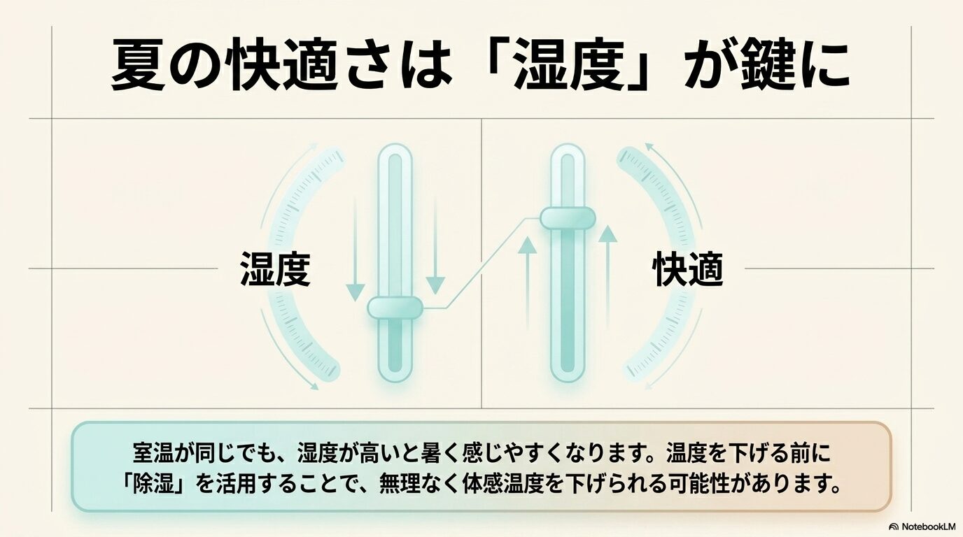 夏の快適な湿度管理（イメージ）